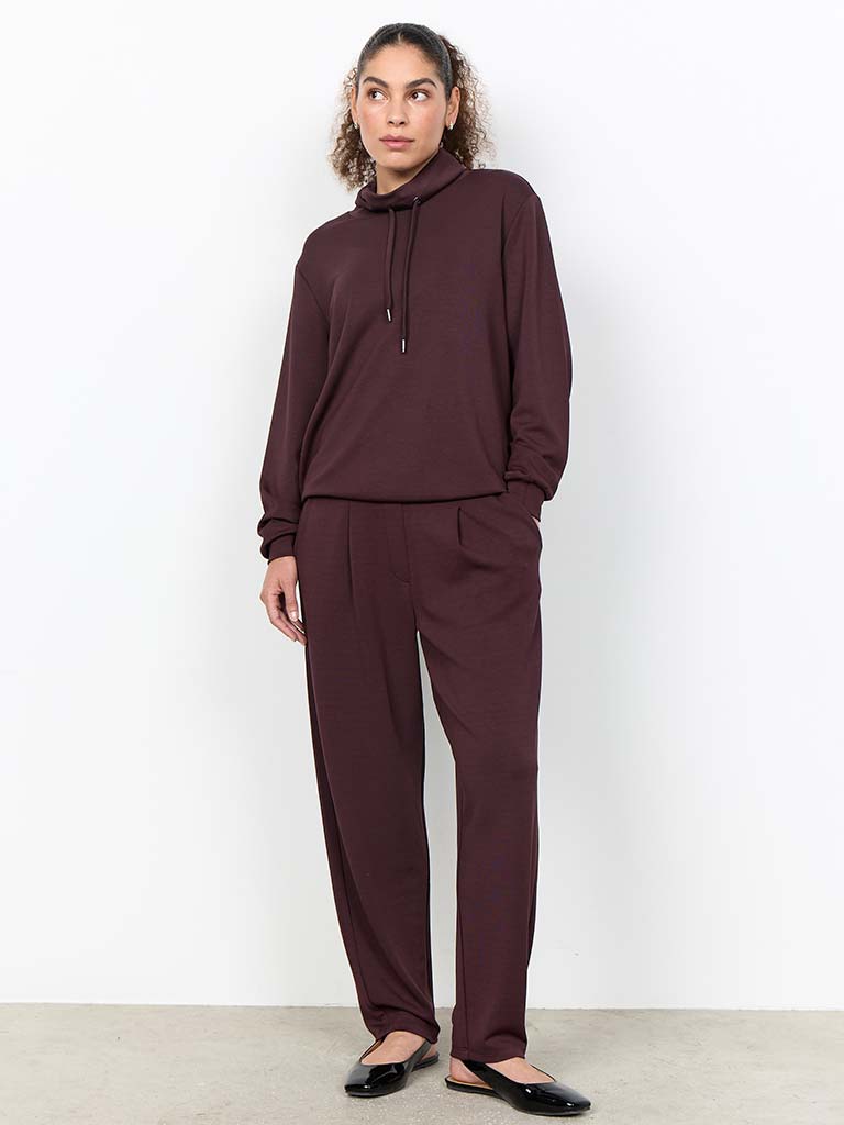 Soya Concept Banu Cowl Sweatshirt - Choco