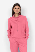 Soya Concept Banu Funnel Neck Sweatshirt - Raspberry