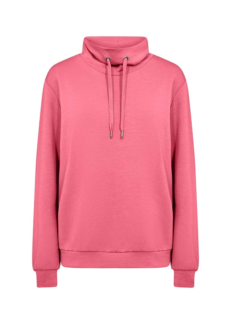 Soya Concept Banu Funnel Neck Sweatshirt - Raspberry
