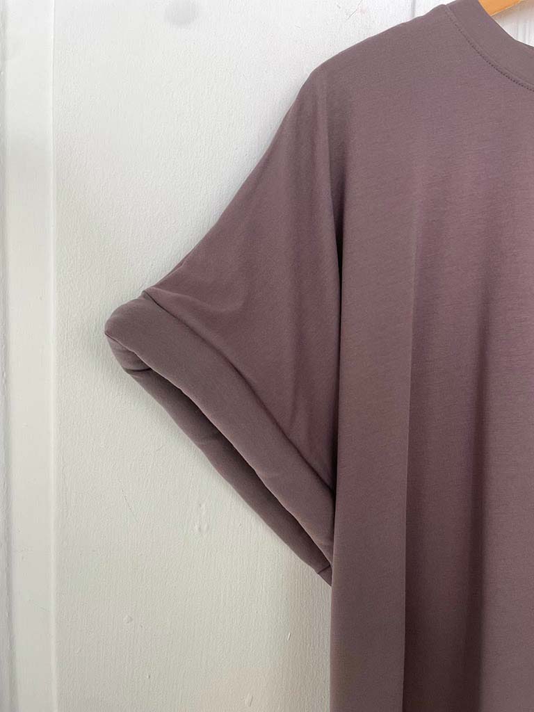 Malissa J Padded Sleeve Tee - Mushroom