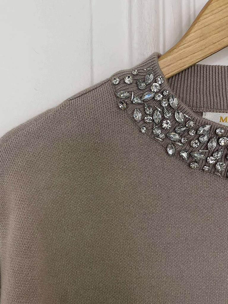 Malissa J Jewelled Knit - Stone