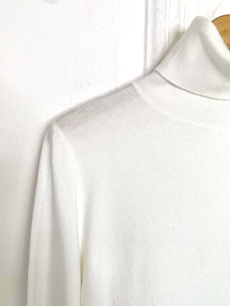 Gold Button Polo Knit - Warm White