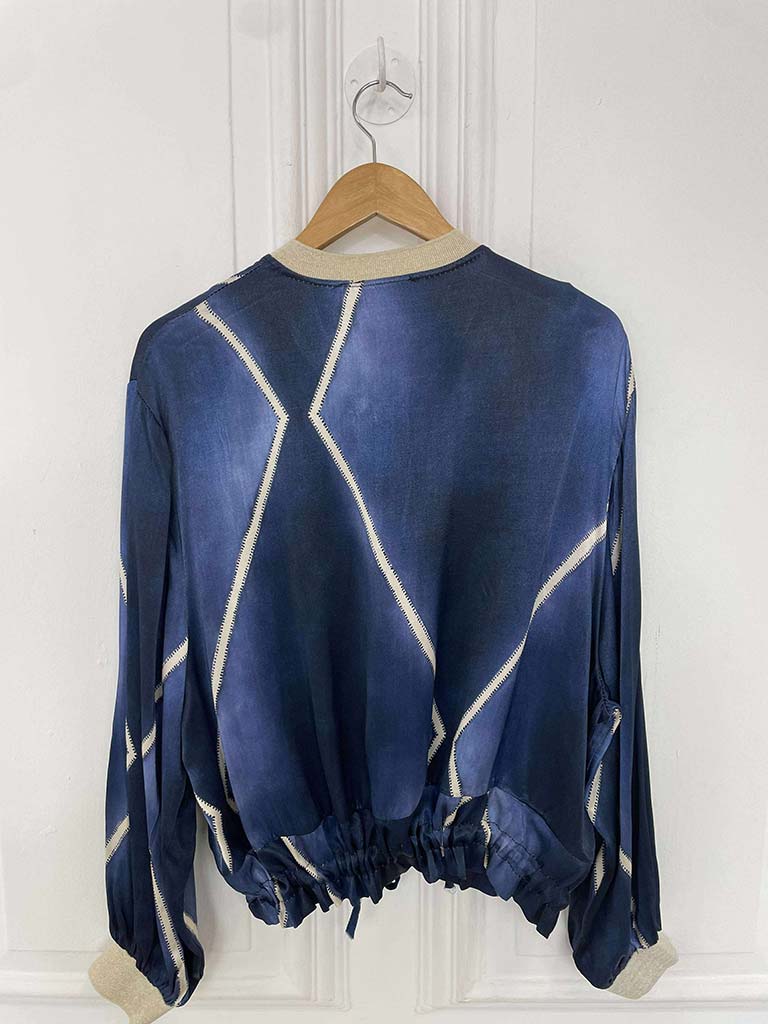 Harlequin Bomber Jacket - French Navy