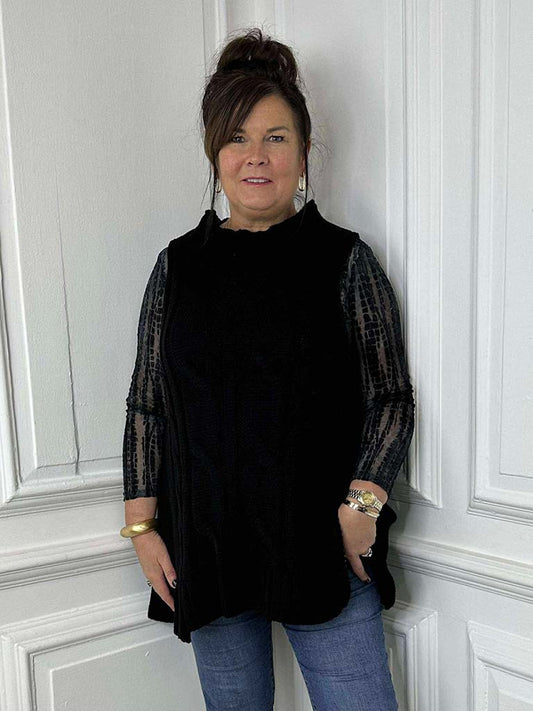 Cable Tank Knit - Black