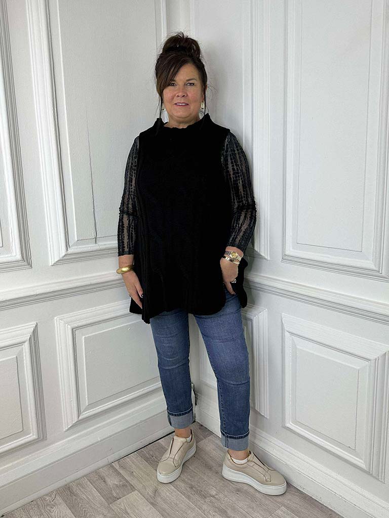 Cable Tank Knit - Black