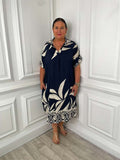 Coastal Leaf Shirt Dress