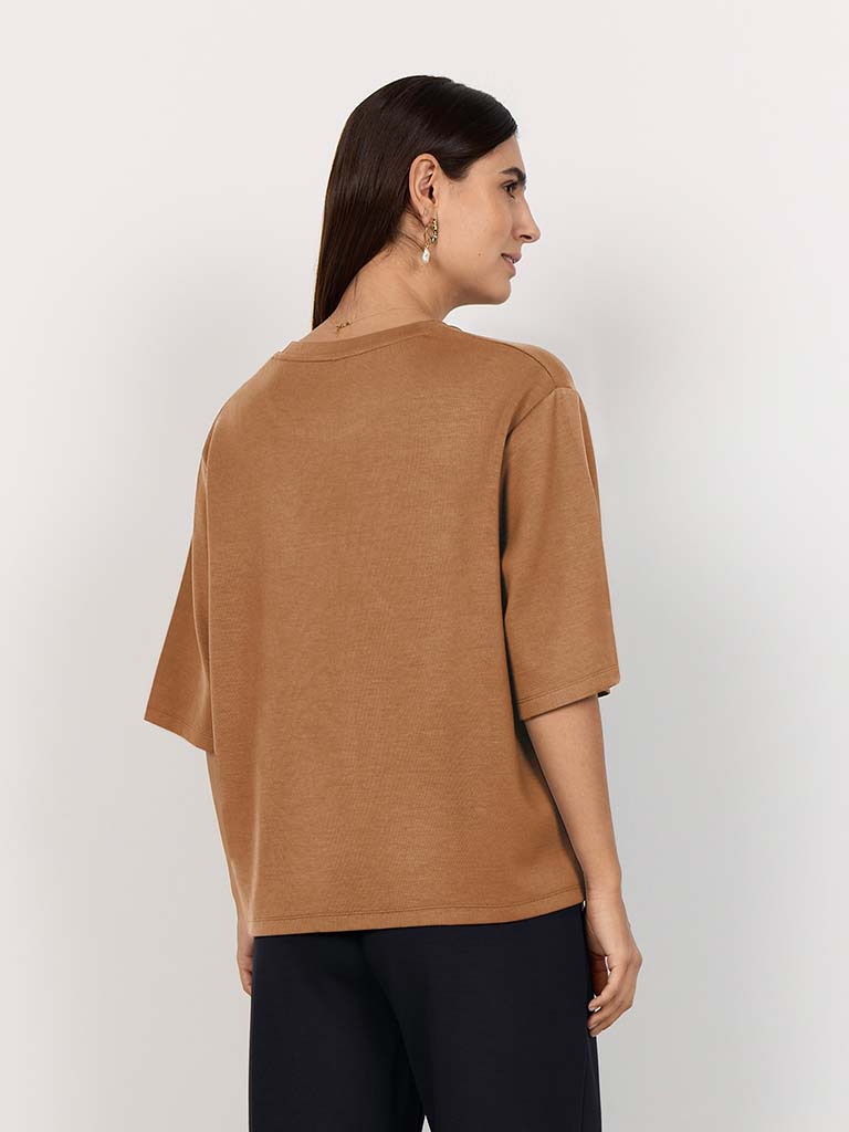 Soya Concept Boxy Sweat Top - Toffee