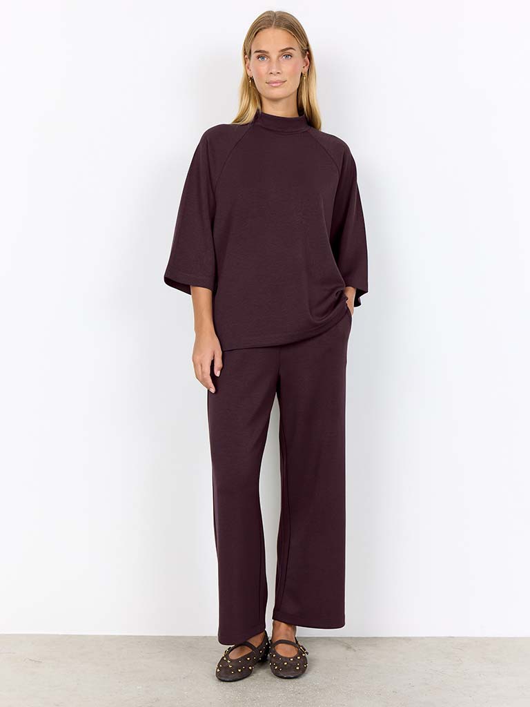 Soya Concept Banu High Neck Sweatshirt - Choco