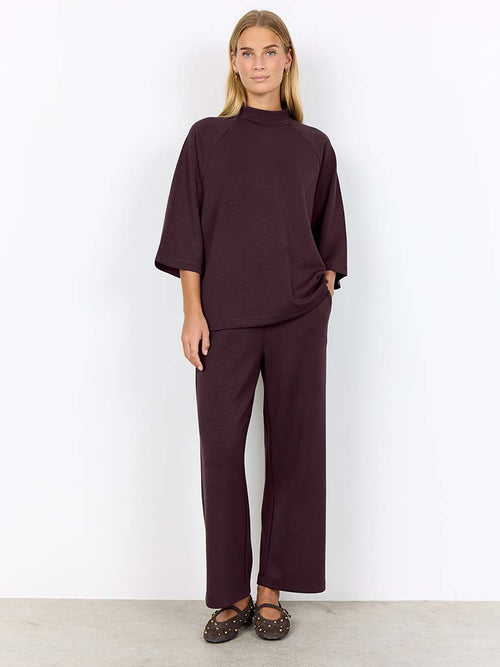 Soya Concept Banu High Neck Sweatshirt - Choco