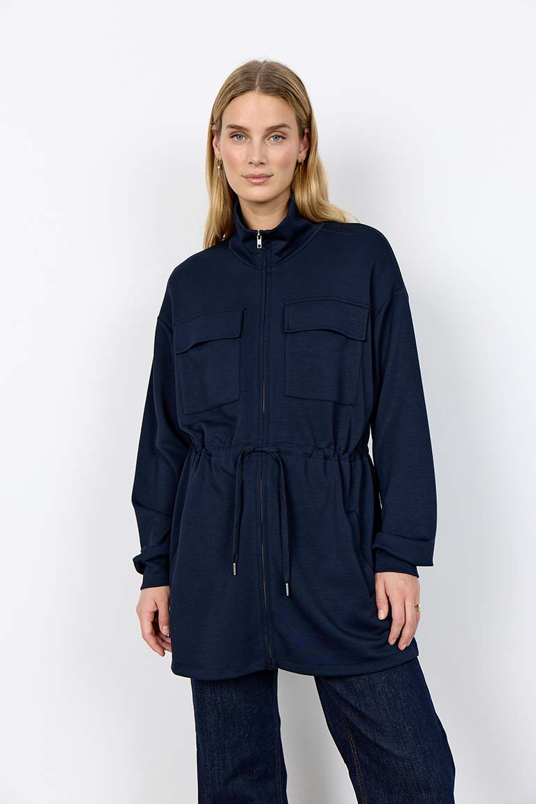 Soya Concept Zip Front Jacket - Navy