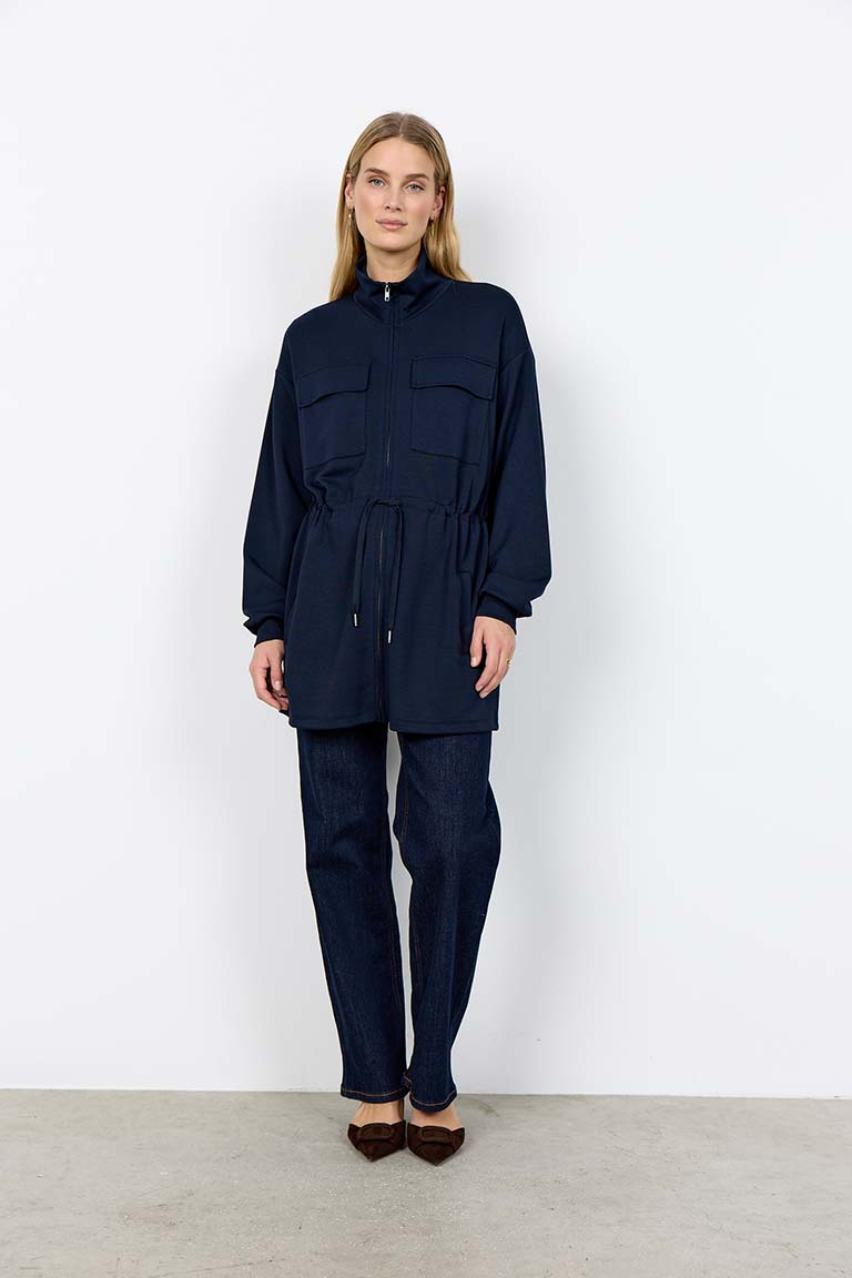 Soya Concept Zip Front Jacket - Navy