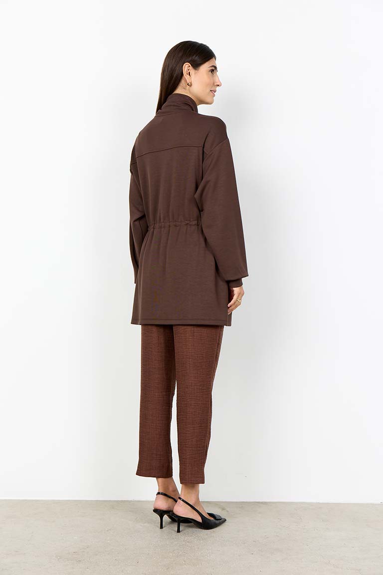 Soya Concept Zip Front Jacket - Chocolate