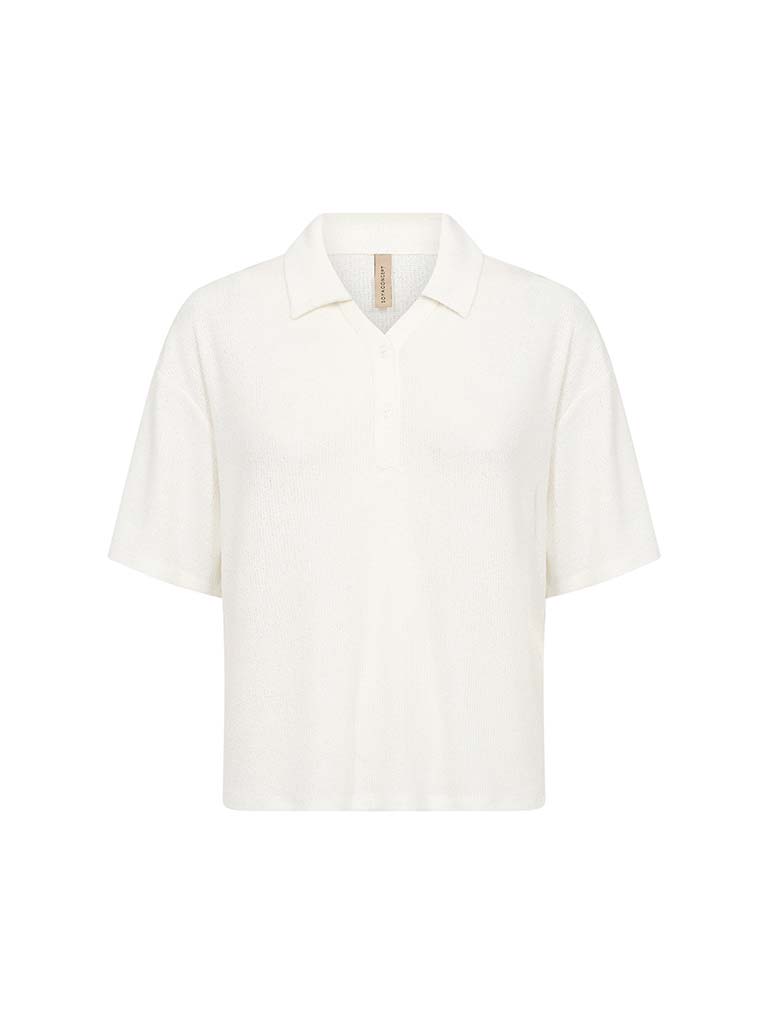 Soya Concept Knitted Collared Top - Off White