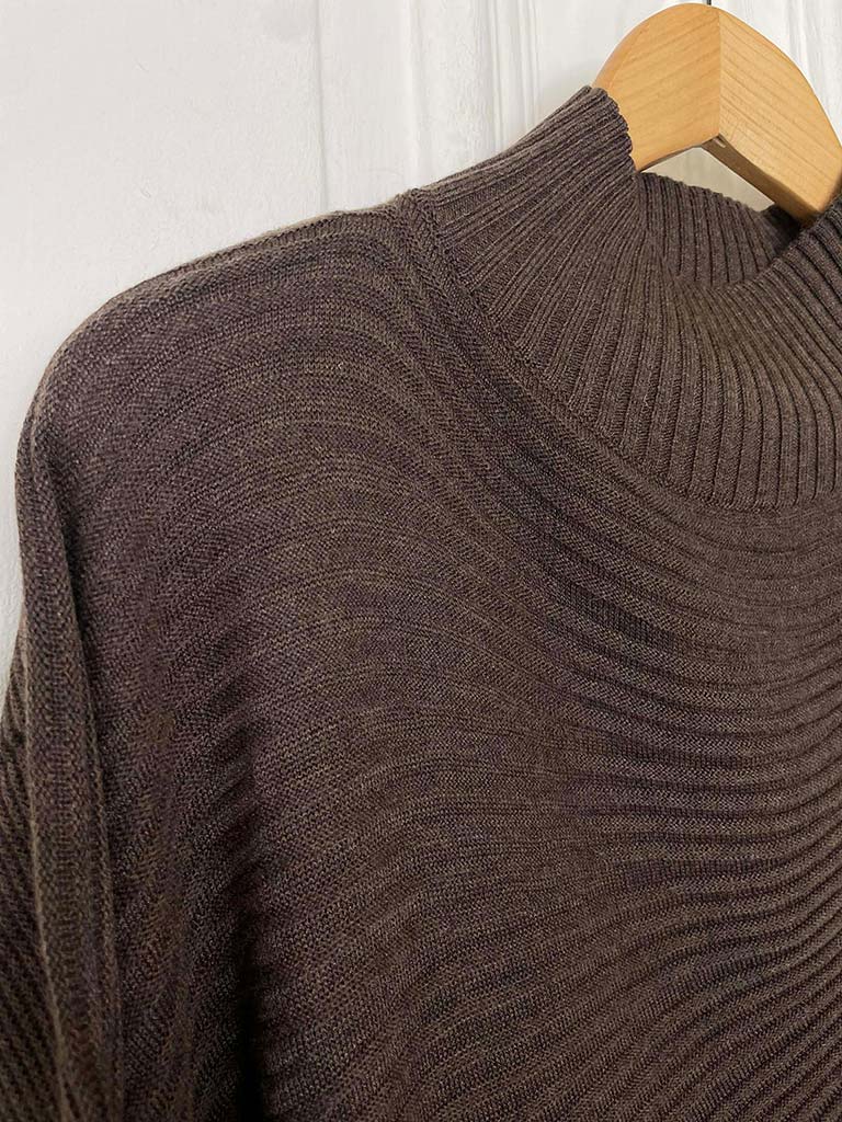 Ribbed Tunic Knit - Chocolate