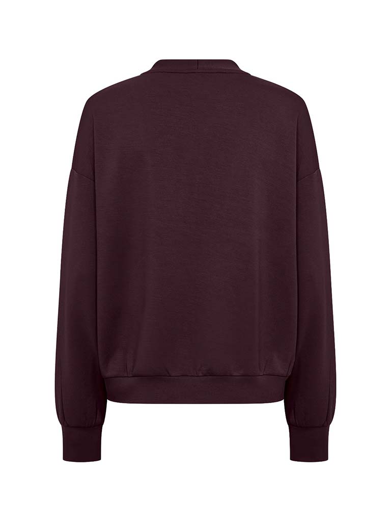 Soya Concept Banu Zip Sweatshirt - Choco