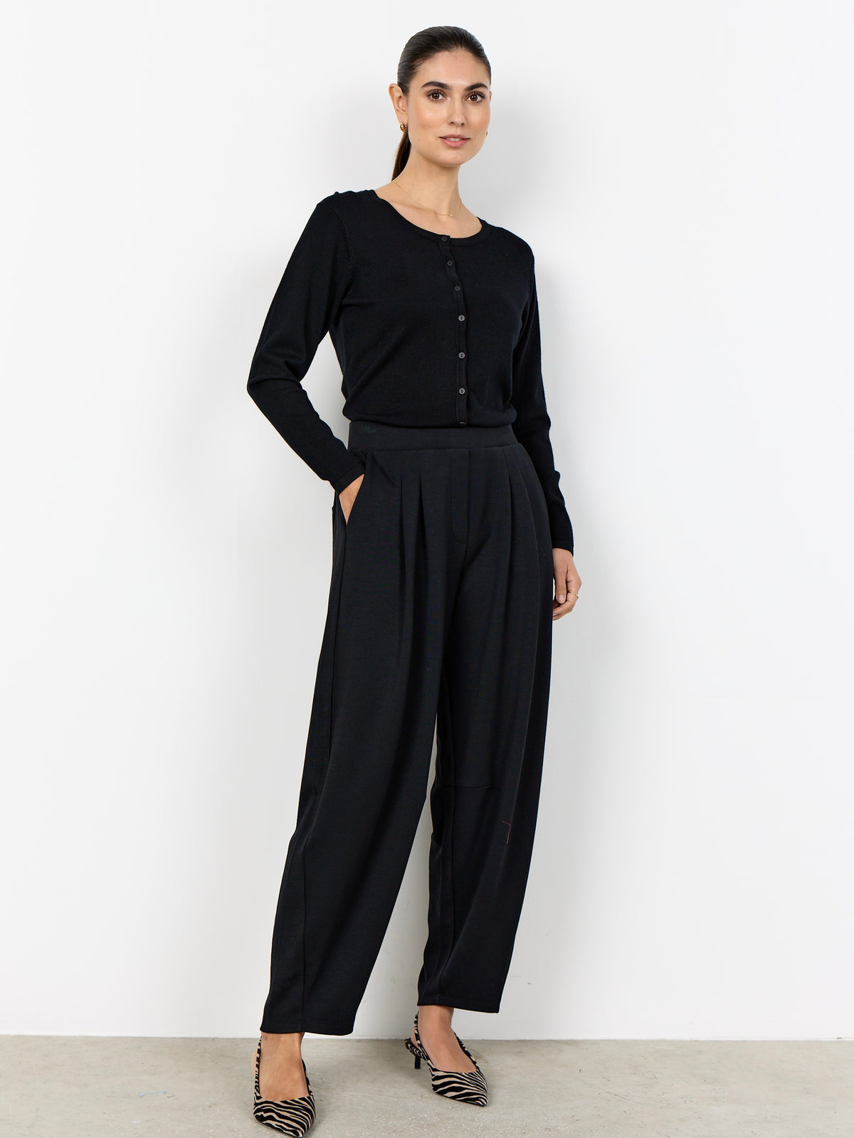 Soya Concept Banu Tapered Trousers - Black