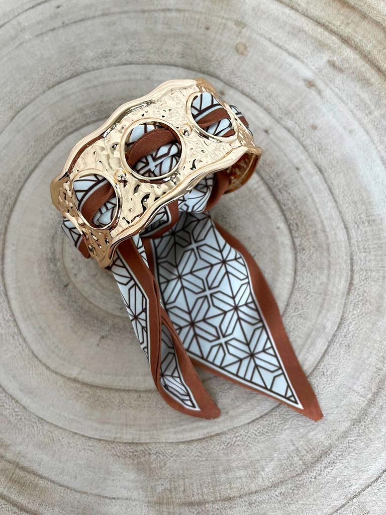 Scarf Bangle - Gold Circle