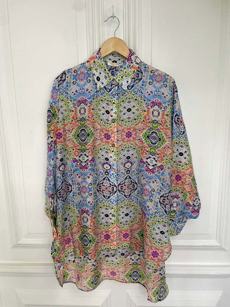 Malissa J Patchwork Shirt - Blue