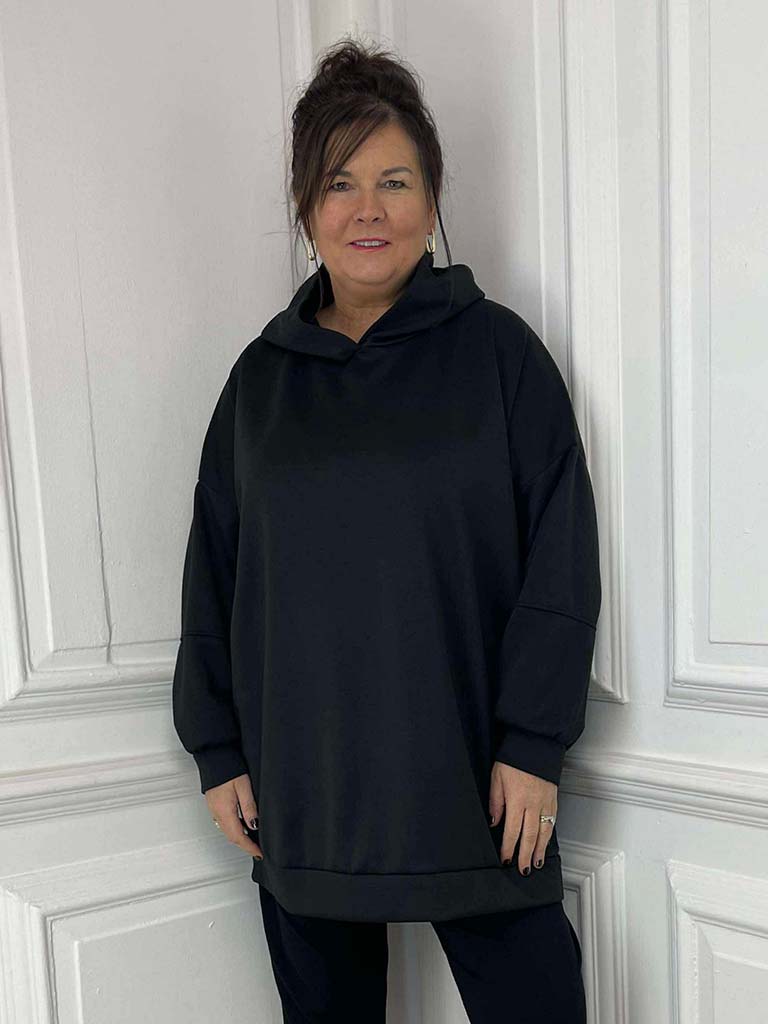 Oversized Scuba Hoodie - Black