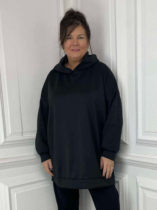 Oversized Scuba Hoodie - Black