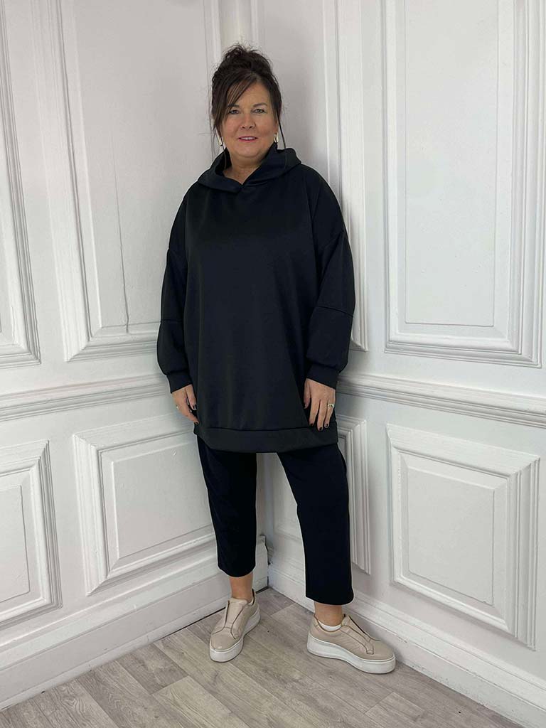 Oversized Scuba Hoodie - Black