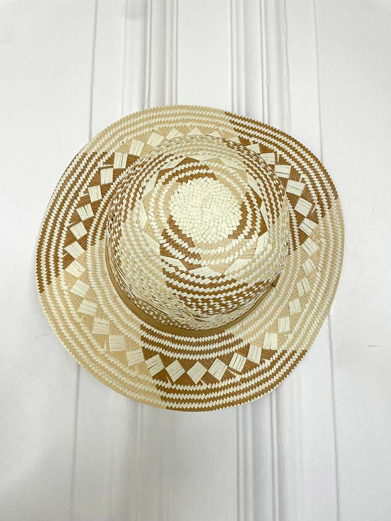 Malissa J Abstract Straw Hat - Camel