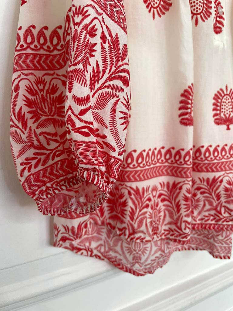 Boho Print Smock Top