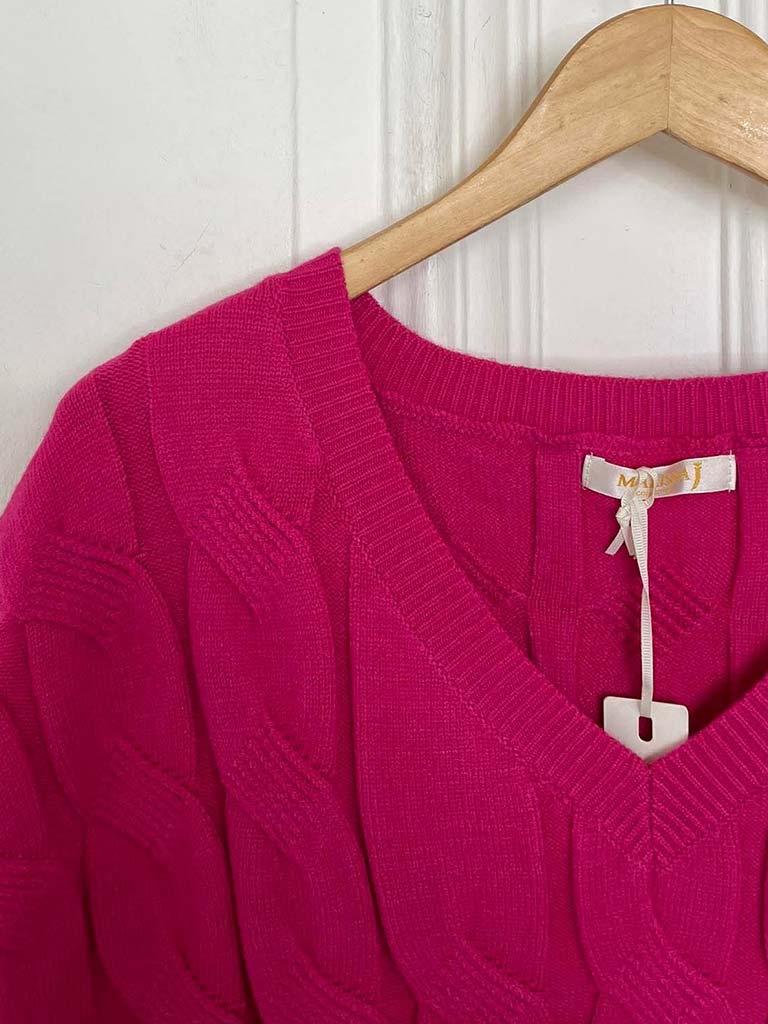 Malissa J Cable Tank Knit - Pink