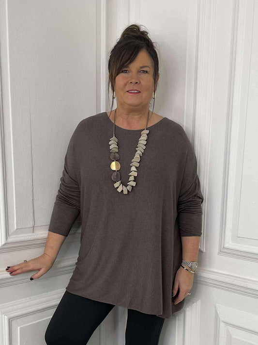 Boxy Supersoft Knit - Cocoa