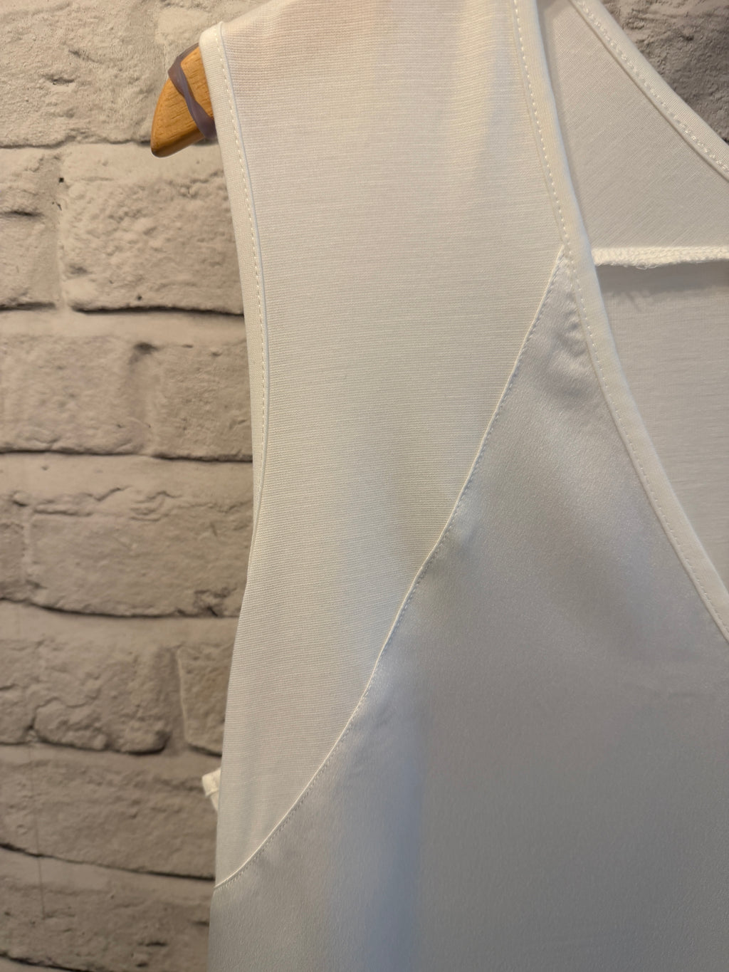 Malissa J Silk Feel Drawstring Vest - Warm White
