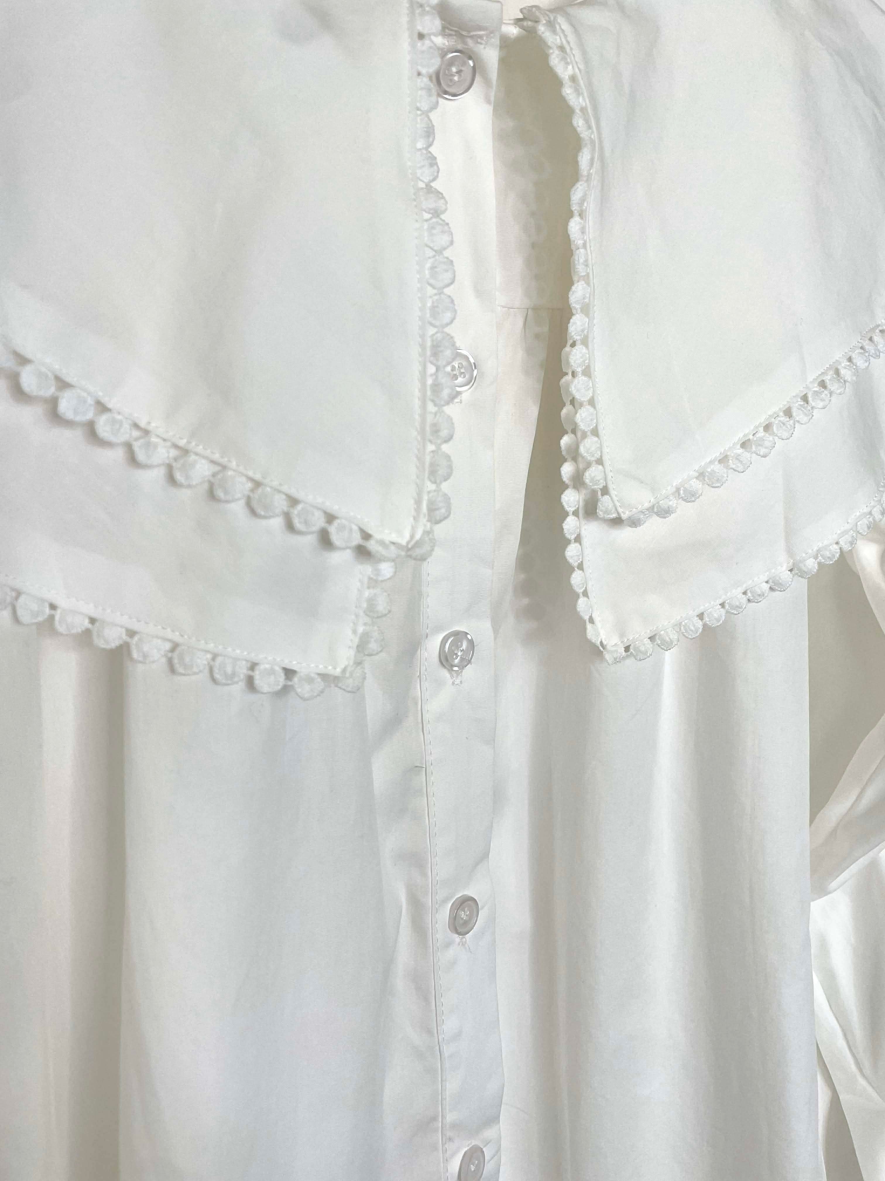 Peter Pan Collar Shirt - White