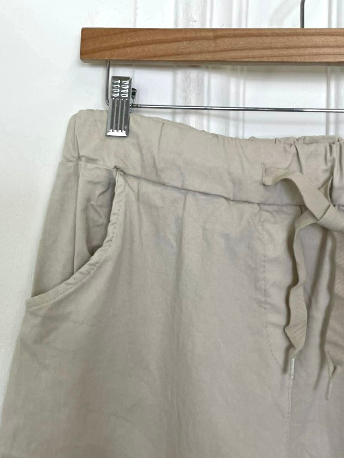 Stretchy Casual Trousers - Stone