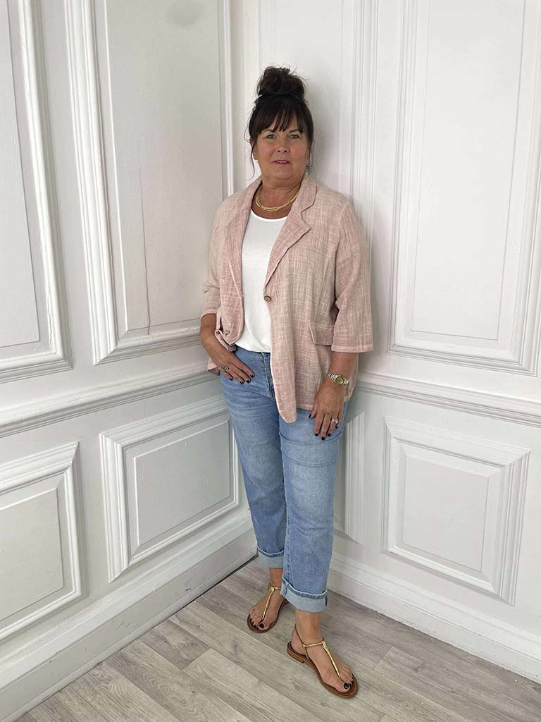 Vintage Relaxed Blazer - Rose
