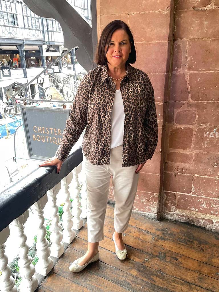 Vero Moda Faux Suede Shirt - Leopard