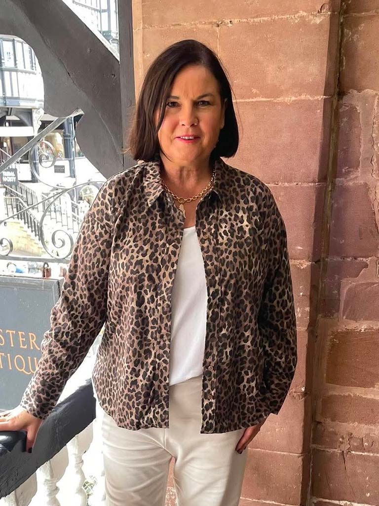 Vero Moda Faux Suede Shirt - Leopard