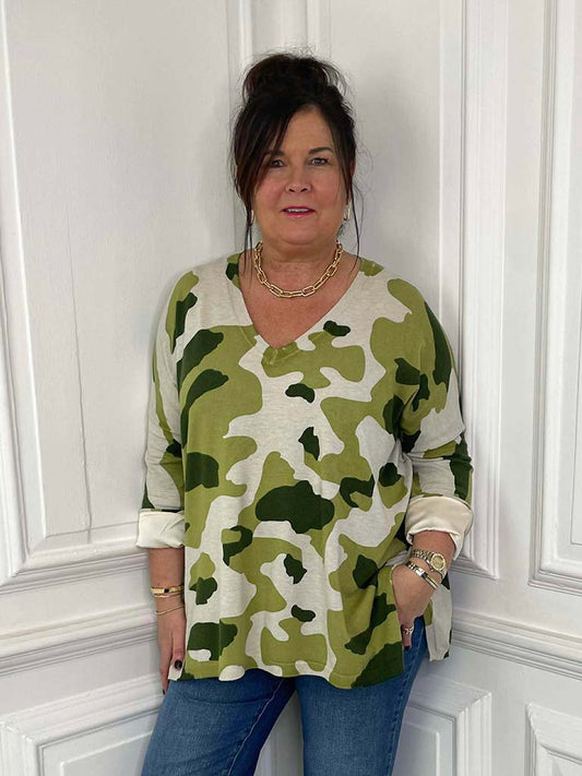 Malissa J Camo Knit - Khaki