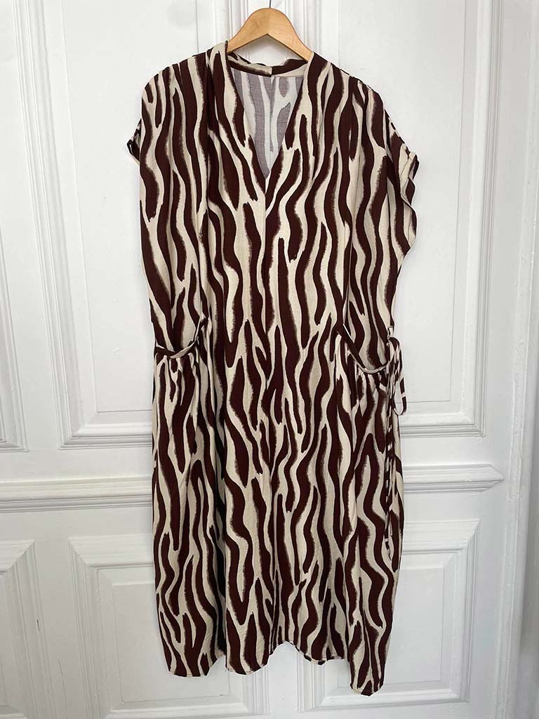Zebra Print Pocket Dress