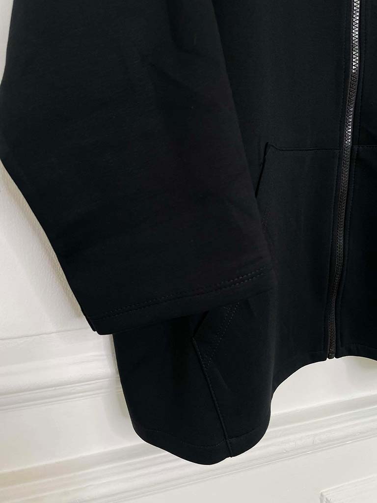 Sports Luxe Zip Up Jacket - Black