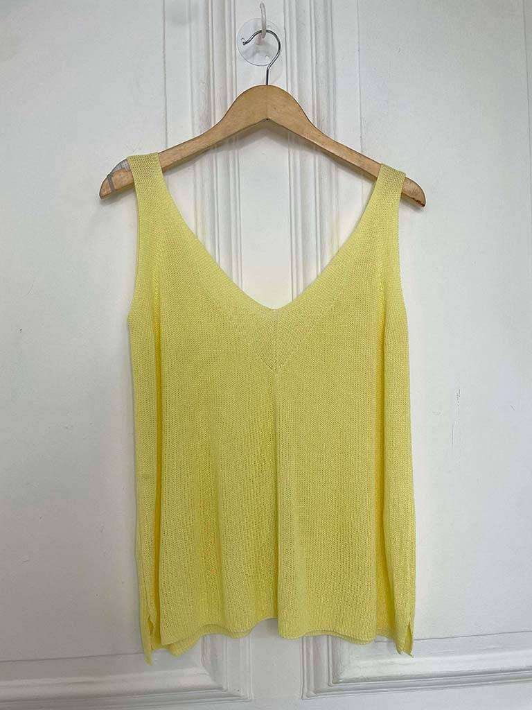 Knitted Vest Top - Lemon