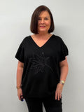 Shimmer Leaf Knit - Black