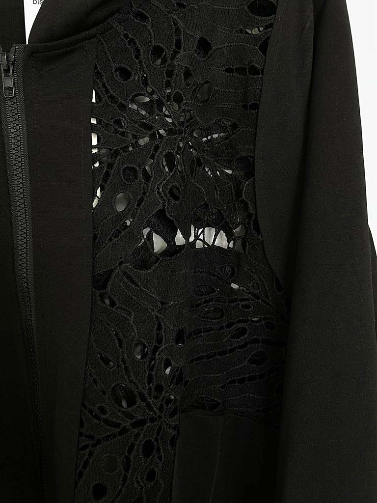 Malissa J Lace & Jersey Hooded Coat Dress