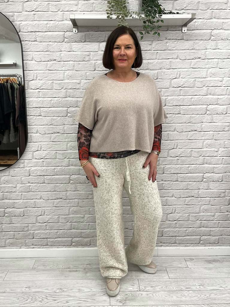Vero Moda Knit Palazzos - Oatmeal