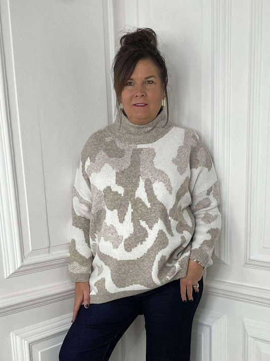 Luxe Supersoft Camo Knit - Stone