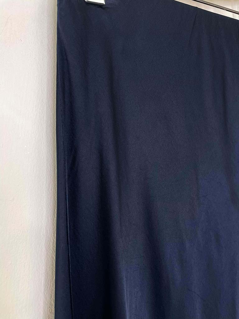 Silk Mix Bias Cut Skirt - Navy