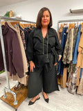 Malissa J Pleated Jacket - Black