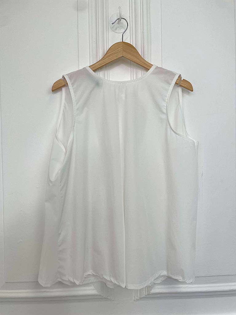 Tie Back Swing Vest - White