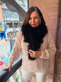 Malissa J Mongolian Scarf - Black