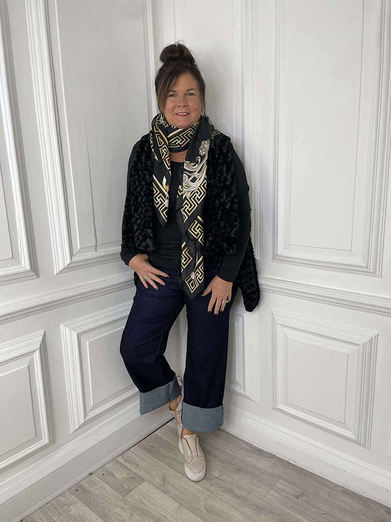 Faux Fur Waterfall Gilet -