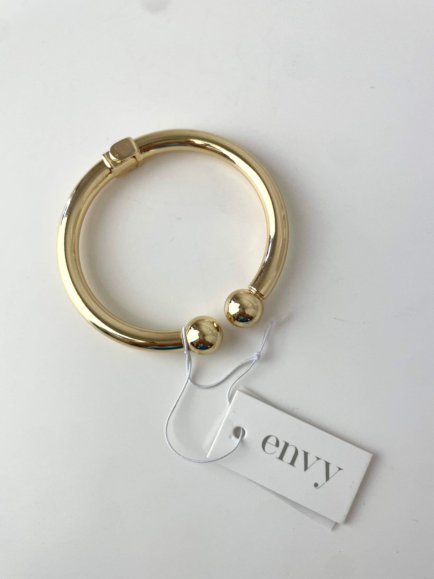 Envy Hinged Bangle Bracelet - Gold