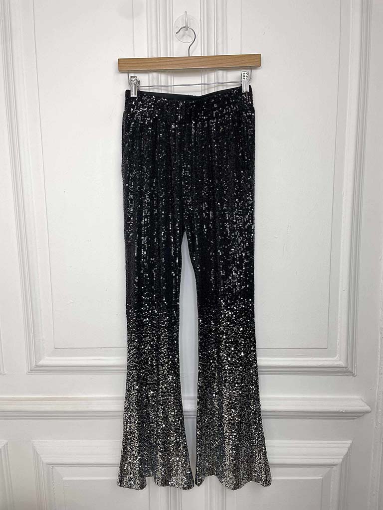 Ombré Sequin Flared Trousers